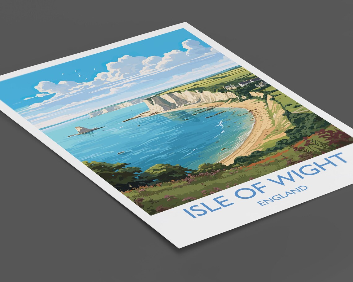 Isle Of Wight Travel Poster, England Coast Art Print - Image 3