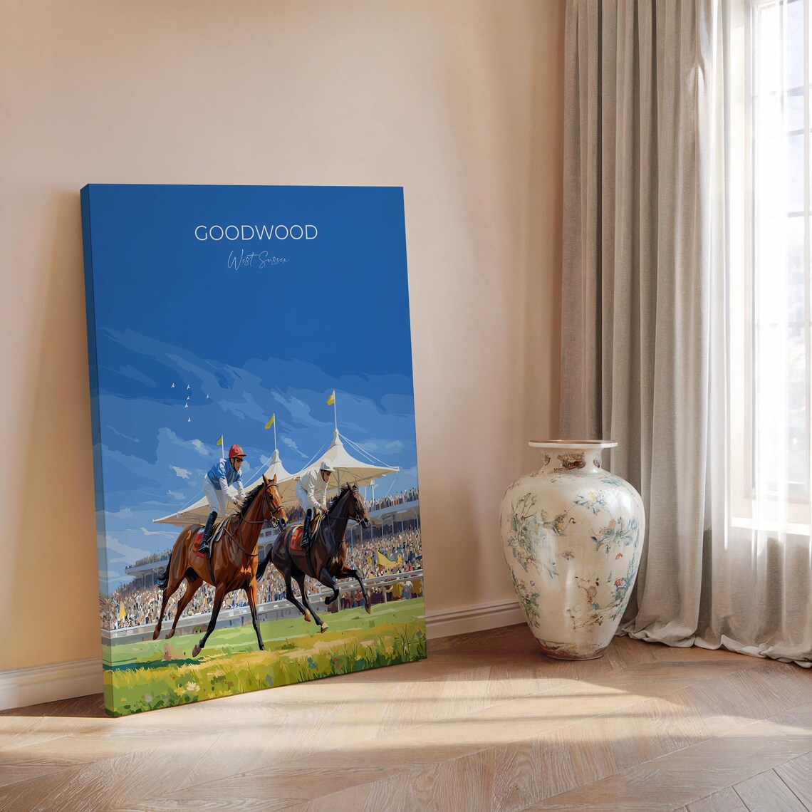 Goodwood West Sussex Horse Racing Finish Line Thrilling Poster - Image 2