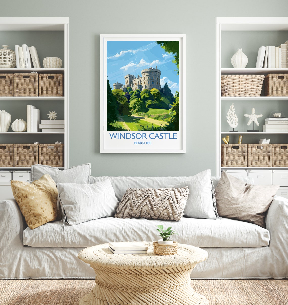 Windsor Castle Berkshire England Royal Fortress Palace Art Poster - Image 4
