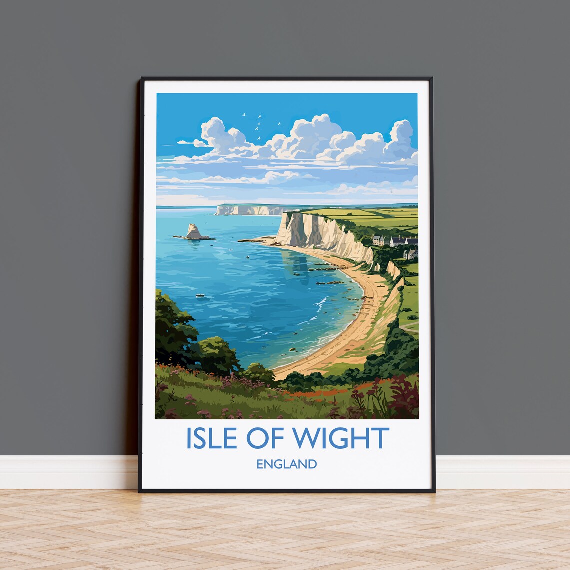 Isle Of Wight Travel Poster, England Coast Art Print