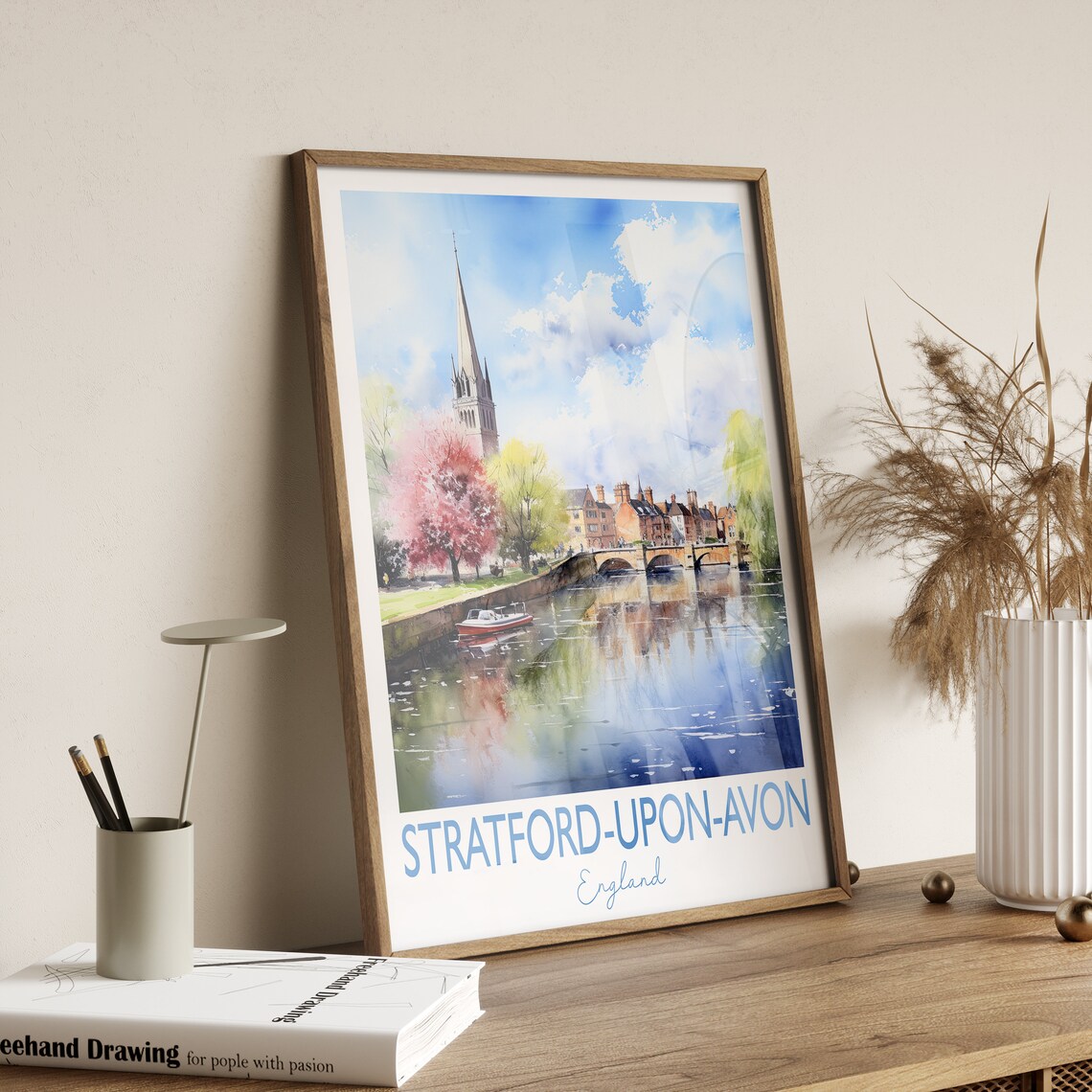 Stratford Upon Avon Travel Poster, England Art Print - Image 4