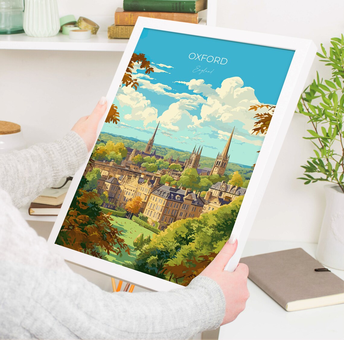 Oxford Travel Poster, Oxfordshire England Art Print - Image 5