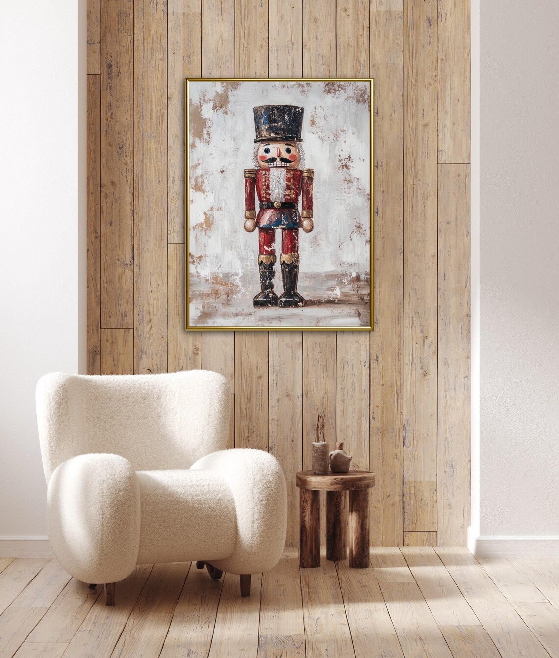 Christmas Nutcracker Vintage Rustic Art Print - Image 5