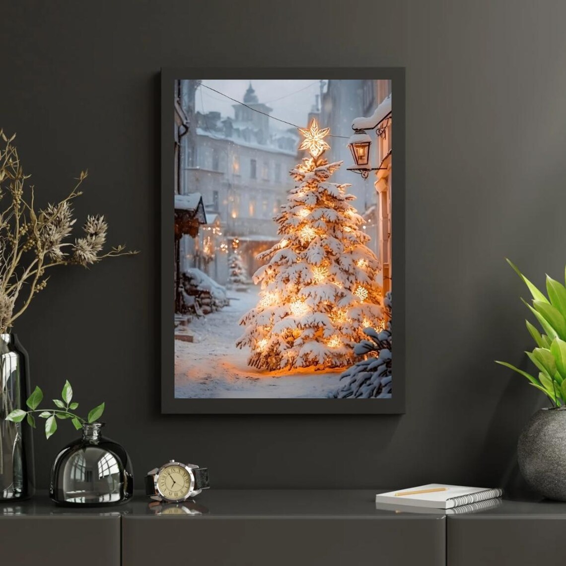 Winter Christmas Tree Classic Photograph Poster - Image 2