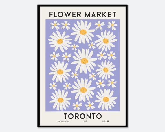 Flower Market Toronto Botanical Art Print