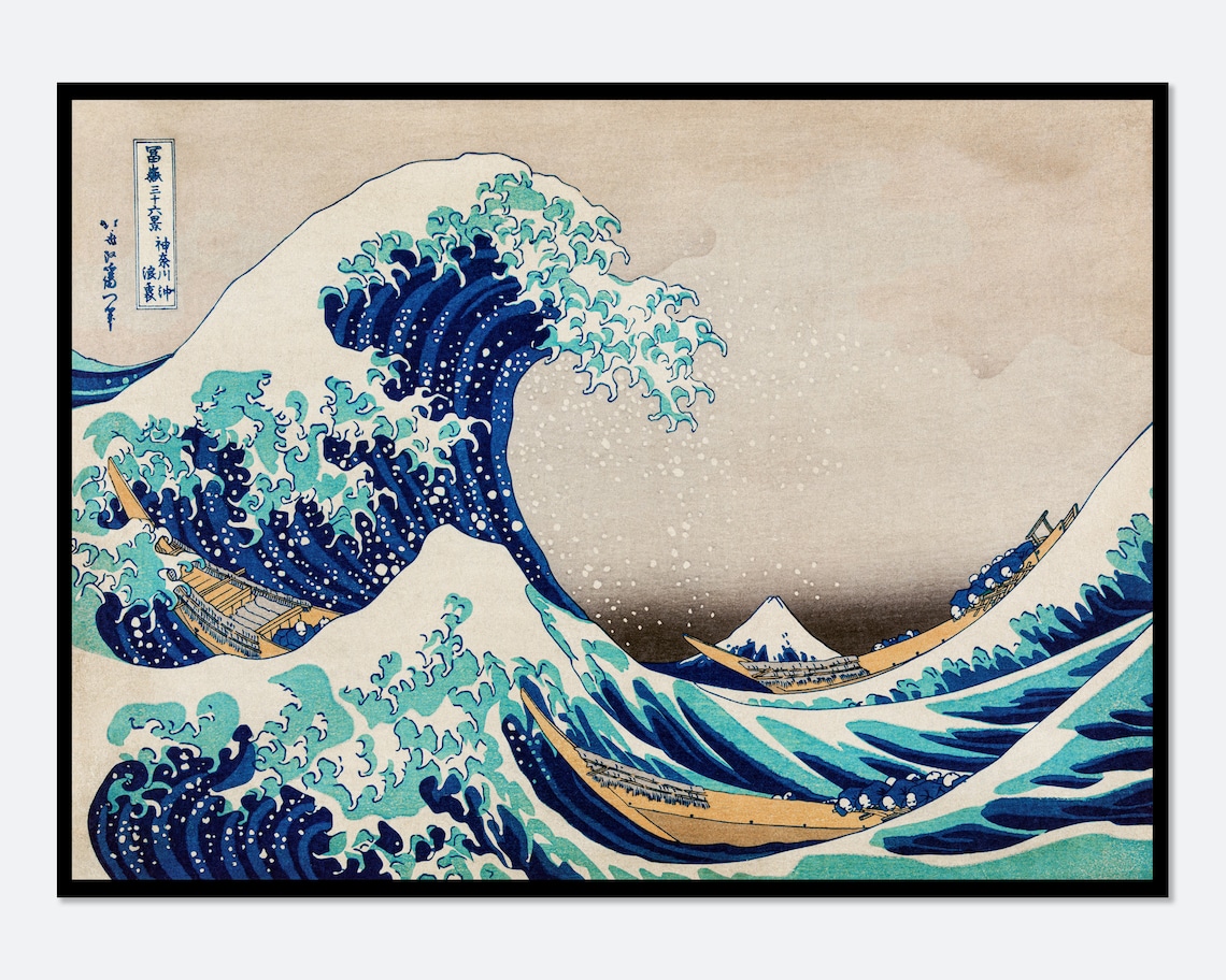 The Great Wave Off Kanagawa, Vintage Japanese Art Print