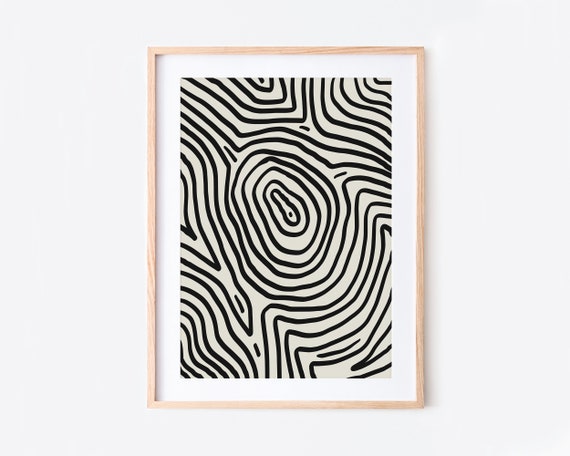 Minimalist Zebra Pattern Abstract Art Print