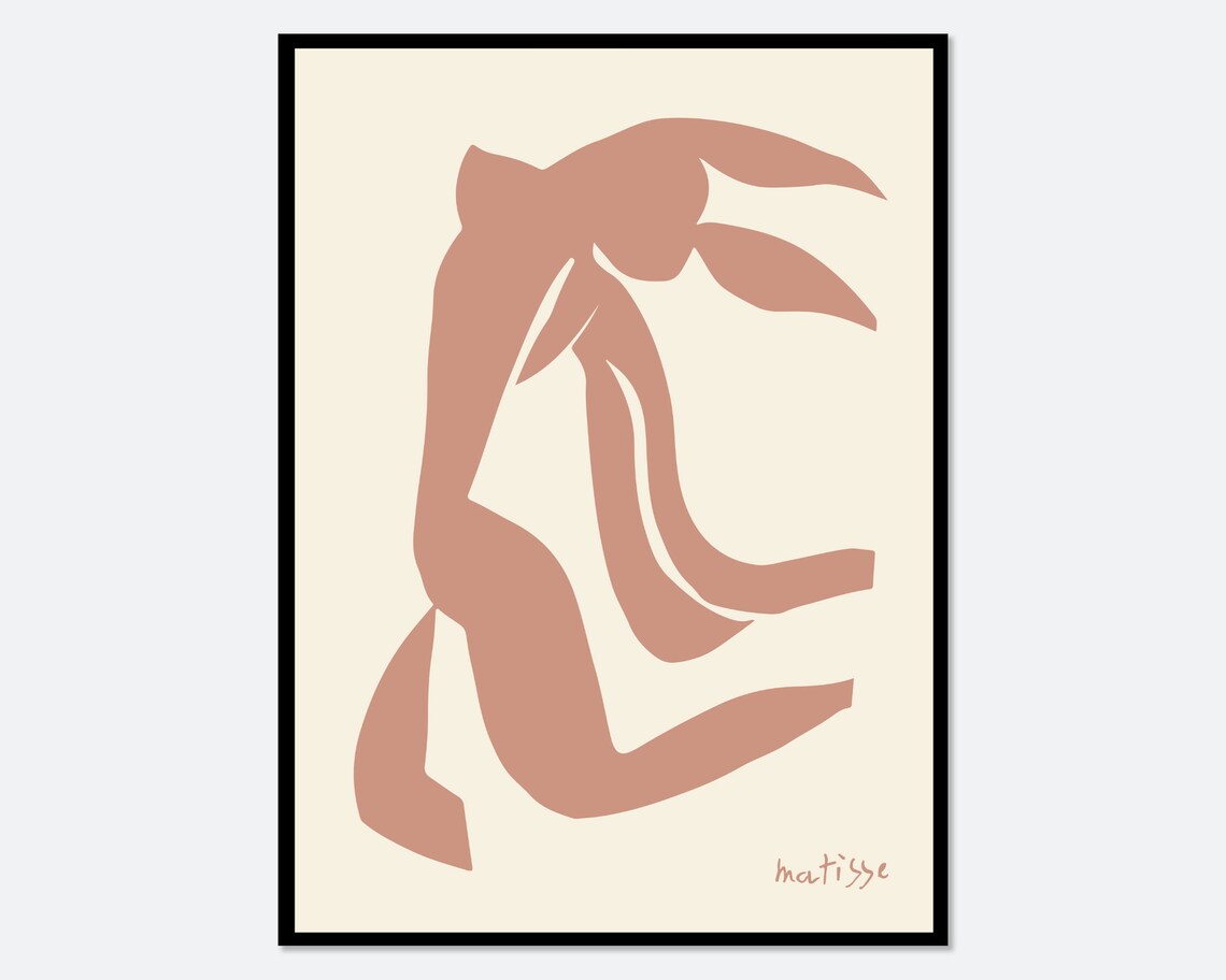 Henri Matisse Nu Bleu Abstract Figure Poster