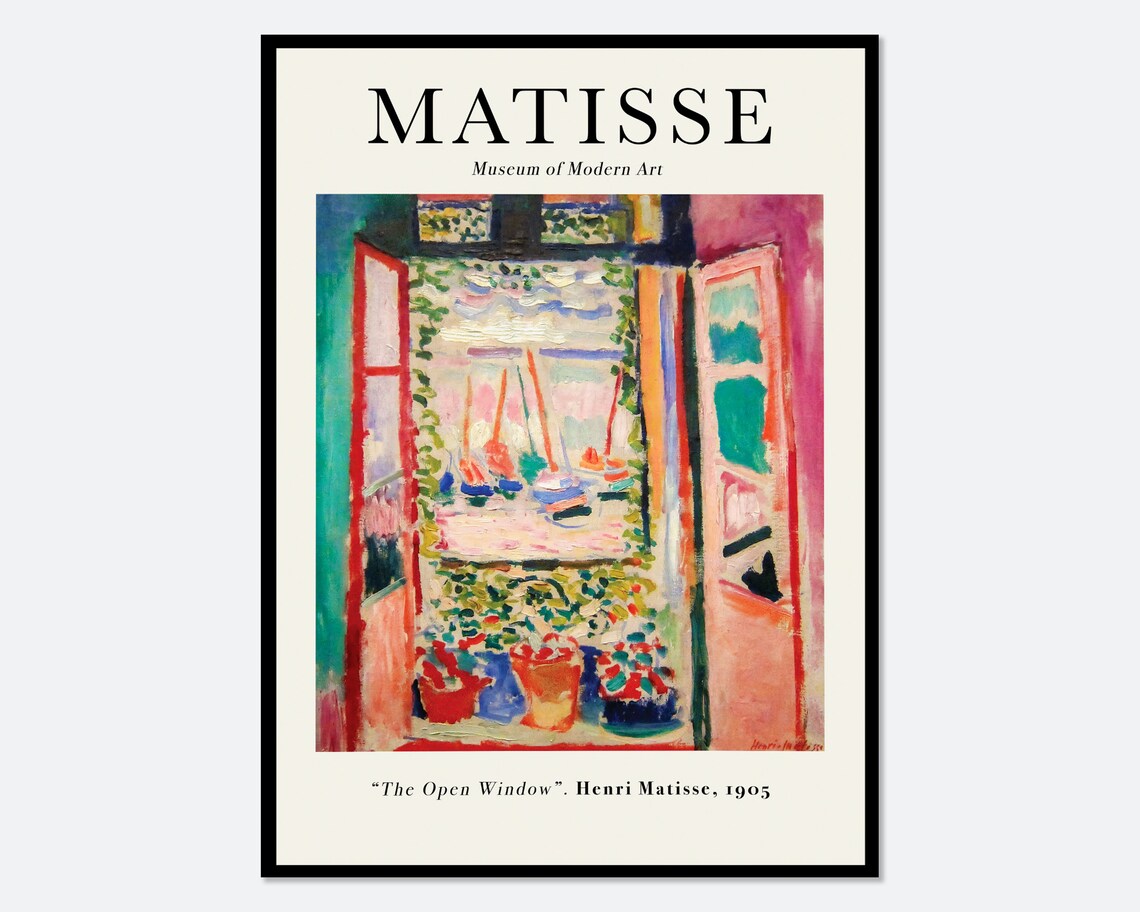 Henri Matisse The Open Window Vintage Art Print