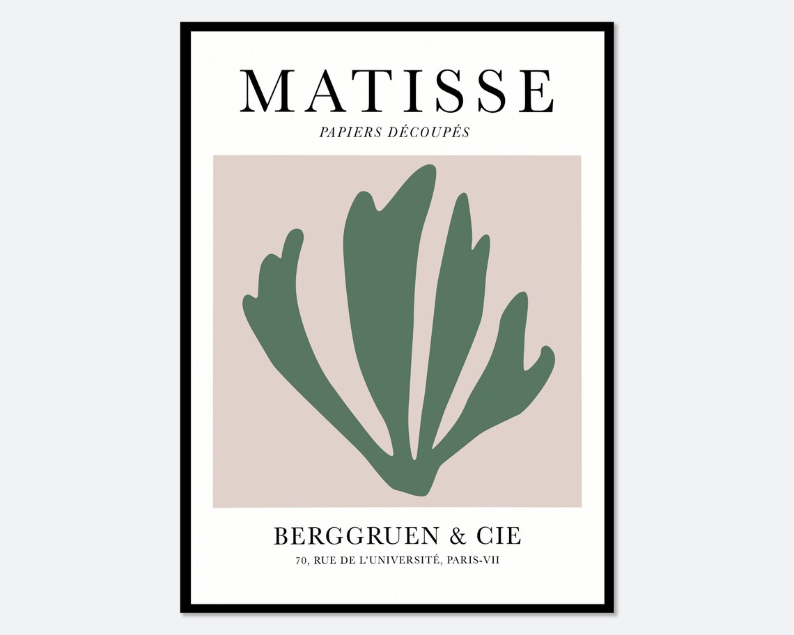 Henri Matisse Green Cut Out Leaf Papiers Decoupes Exhibition Poster