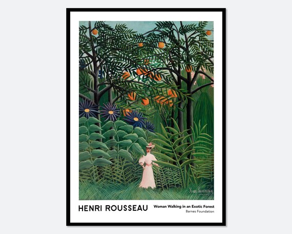 Henri Rousseau Exotic Forest Jungle Travel Poster