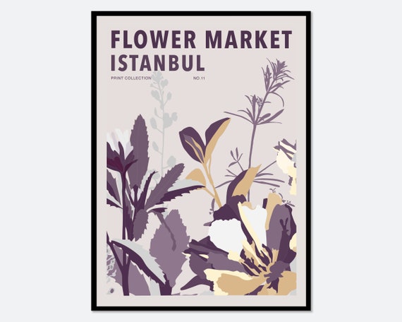 Flower Market Istanbul Botanical Art Print