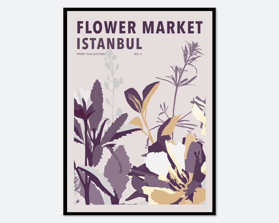 Flower Market Istanbul Botanical Art Print