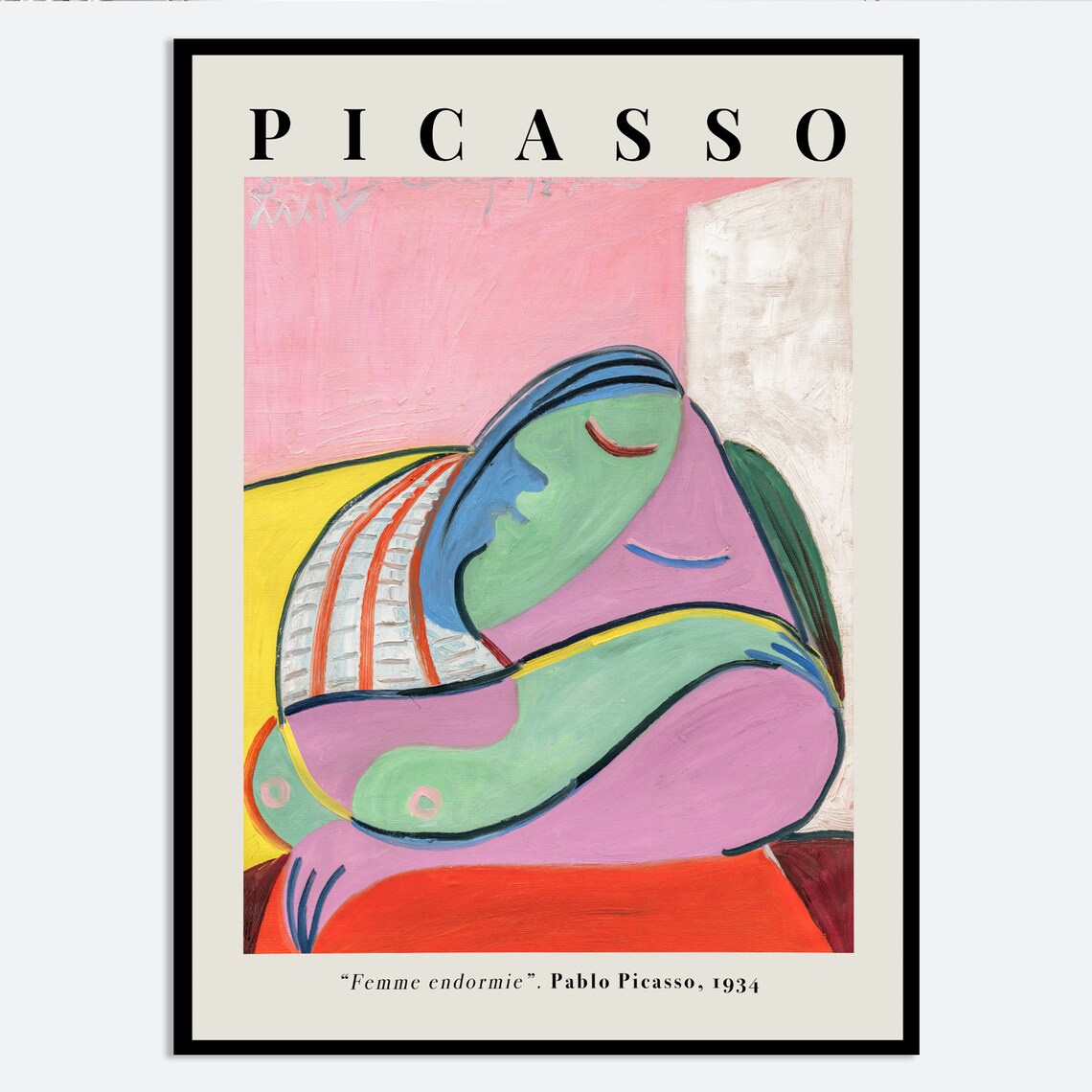 Pablo Picasso Femme Endormie, Vintage Art Print