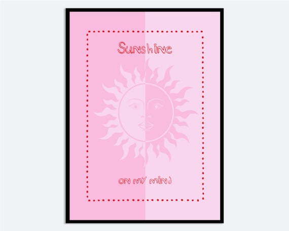 Sun Face Art Print, Contemporary Celestial Decor