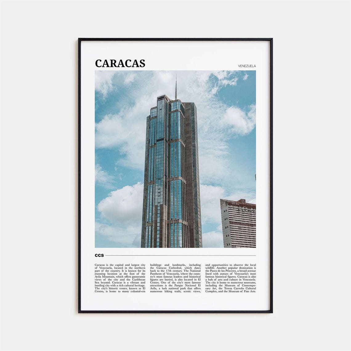 Caracas Travel Poster No 4 Caracas Wall Art Caracas Poster Print Caracas Photo Caracas Decor Venezuela