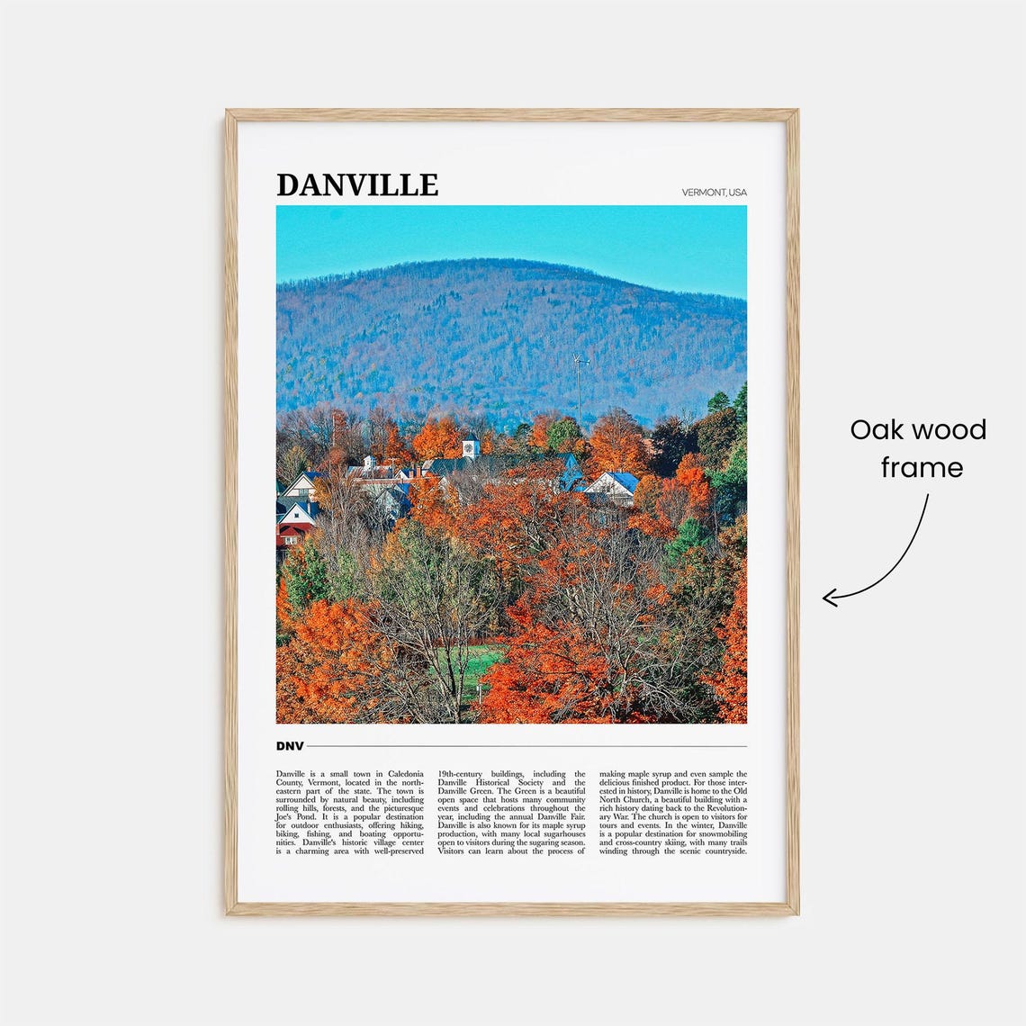 Danville Travel Poster Vermont Danville Wall Art Danville Poster Print Danville Photo Danville Decor Vermont Usa - Image 3