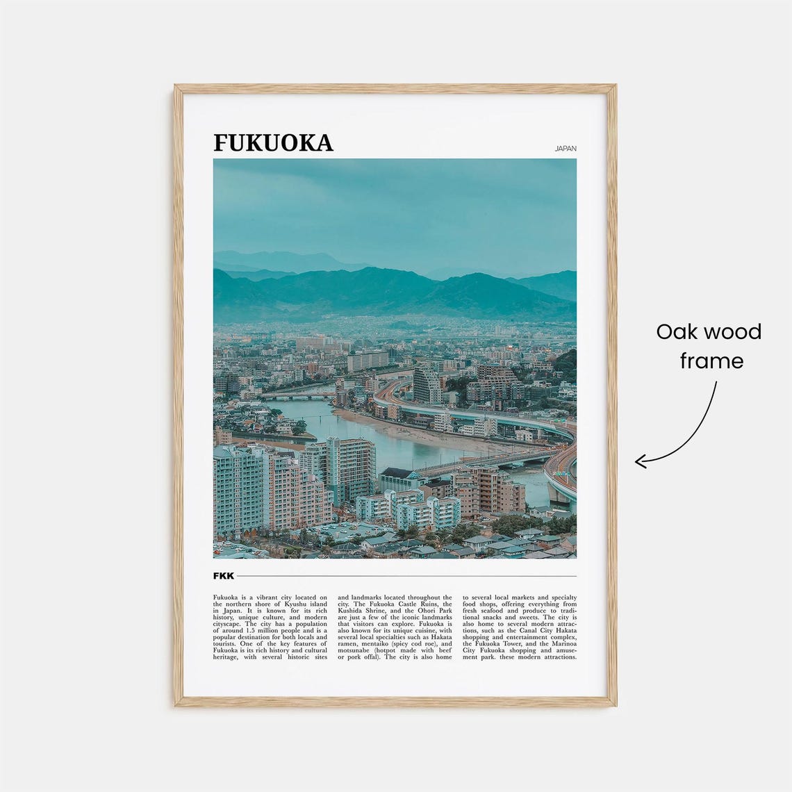 Fukuoka Travel Poster Fukuoka Wall Art Fukuoka Poster Print Fukuoka Photo Fukuoka Decor Japan - Image 3