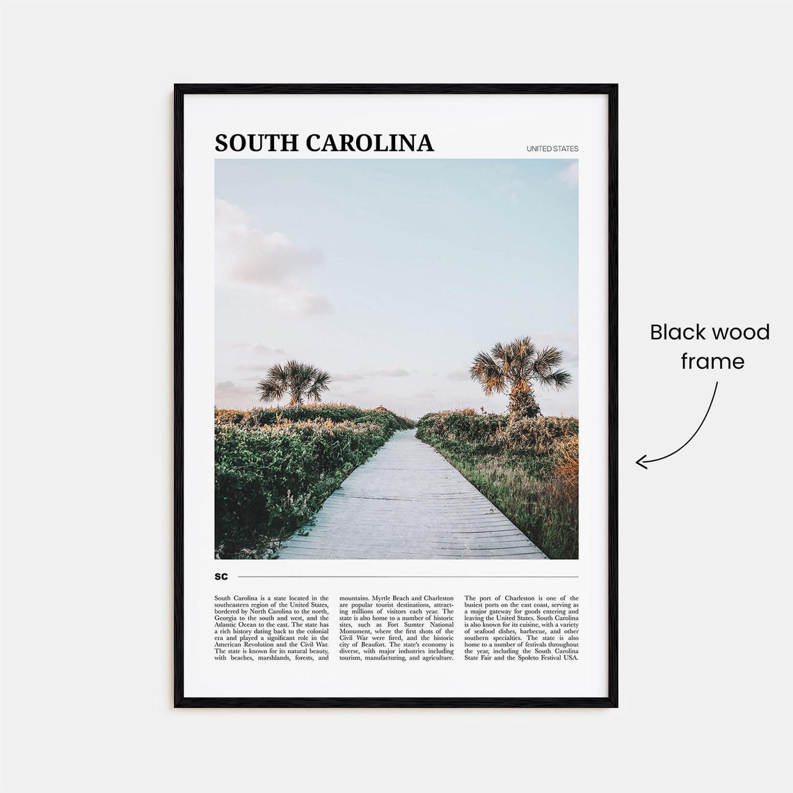 South Carolina Travel Poster No 1 South Carolina Wall Art South Carolina Poster Print South Carolina Photo South Carolina Decor Usa - Image 2