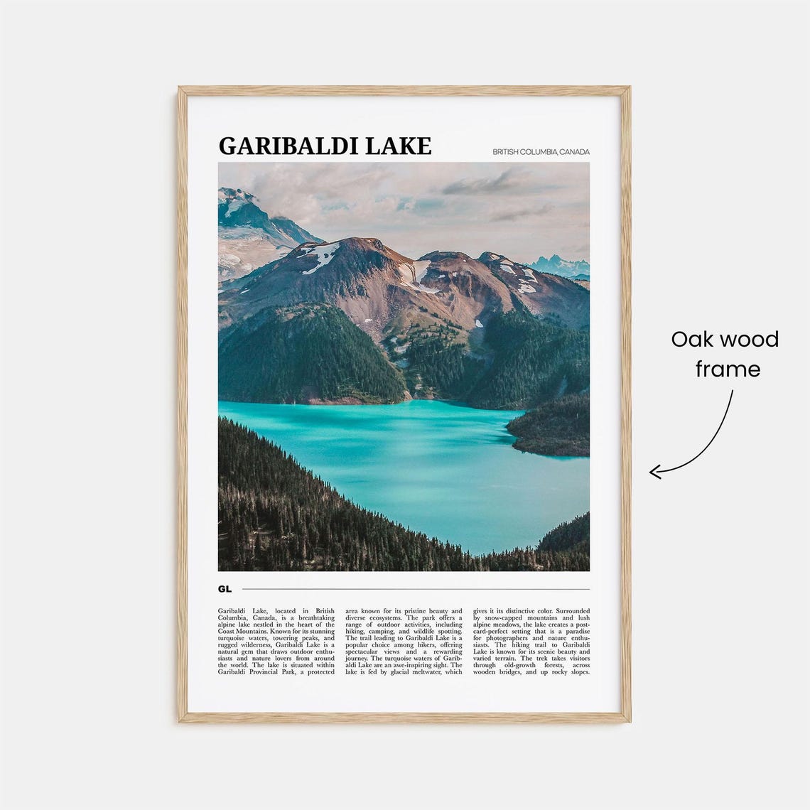 Garibaldi Lake British Columbia Turquoise Alpine Canada Travel Poster - Image 3