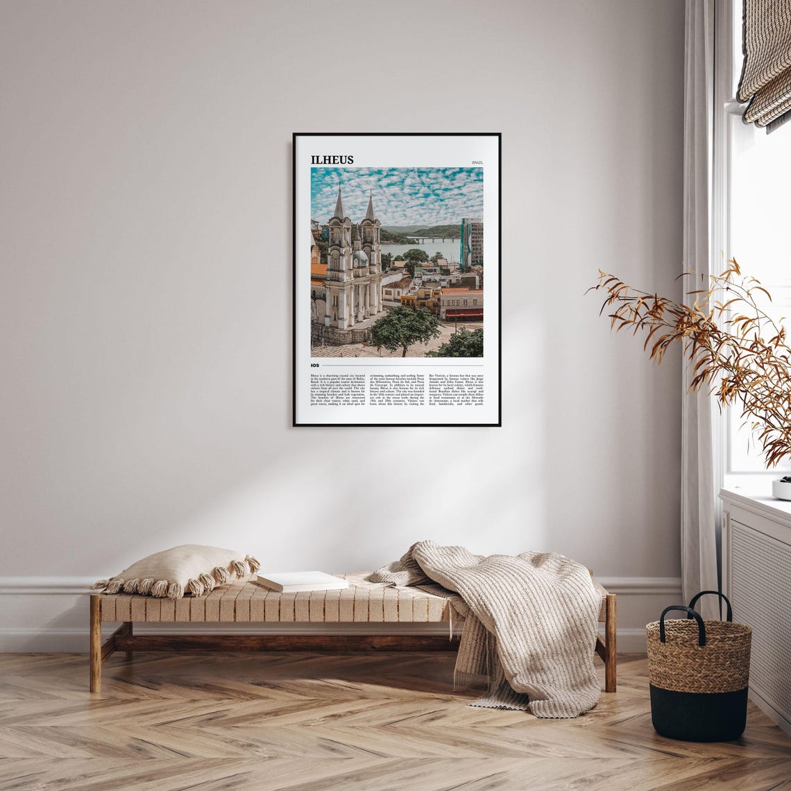 Ilheus Brazil Historic Baroque Colonial Church City View Poster - Image 4