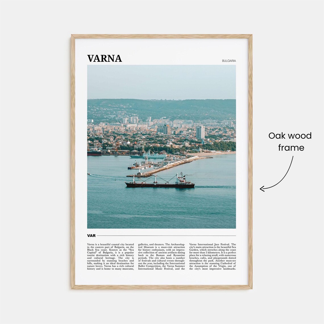 Varna Bulgaria Black Sea Harbor and Port City View Travel Poster - Image 3