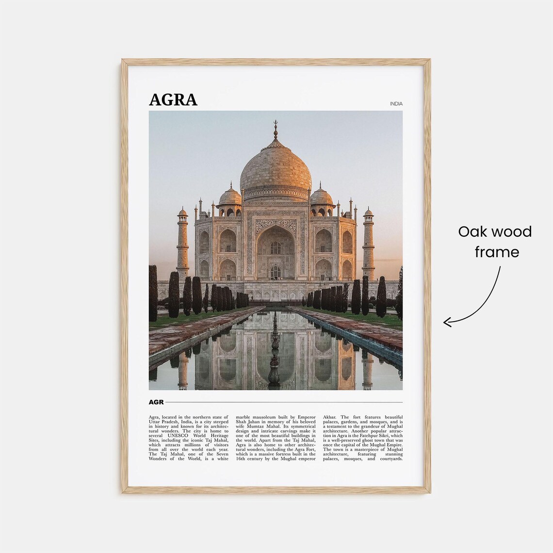 Agra Travel Poster, India Wall Art Print - Image 3