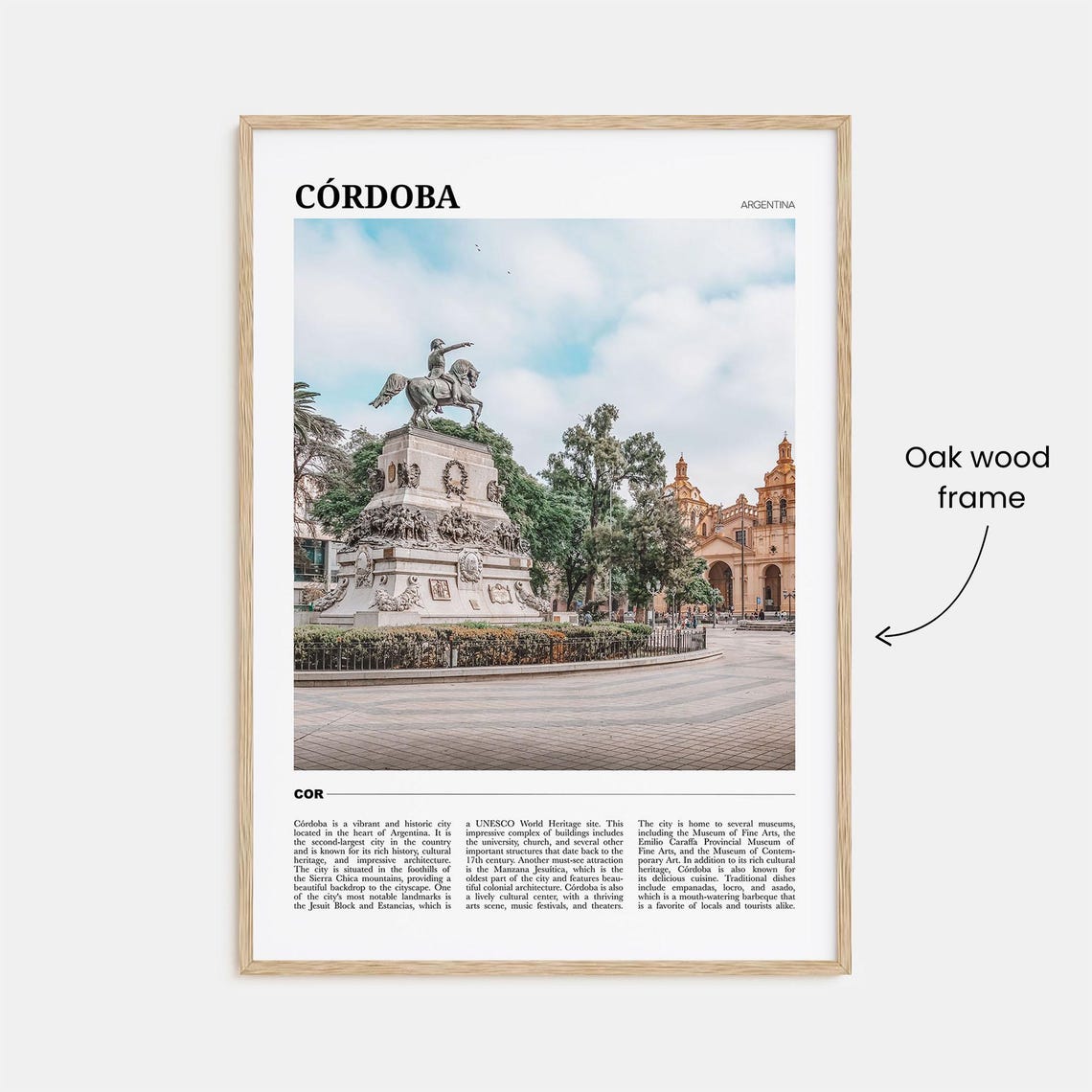Cordoba Travel Poster Argentina Cordoba Wall Art Cordoba Poster Print Cordoba Photo Cordoba Decor Argentina - Image 3