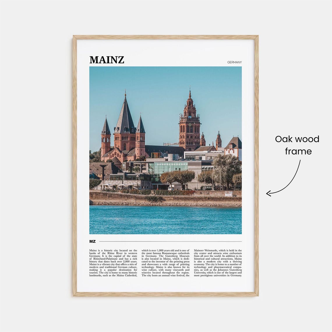 Mainz Germany Cathedral on the Rhine River Photography Poster - Image 3