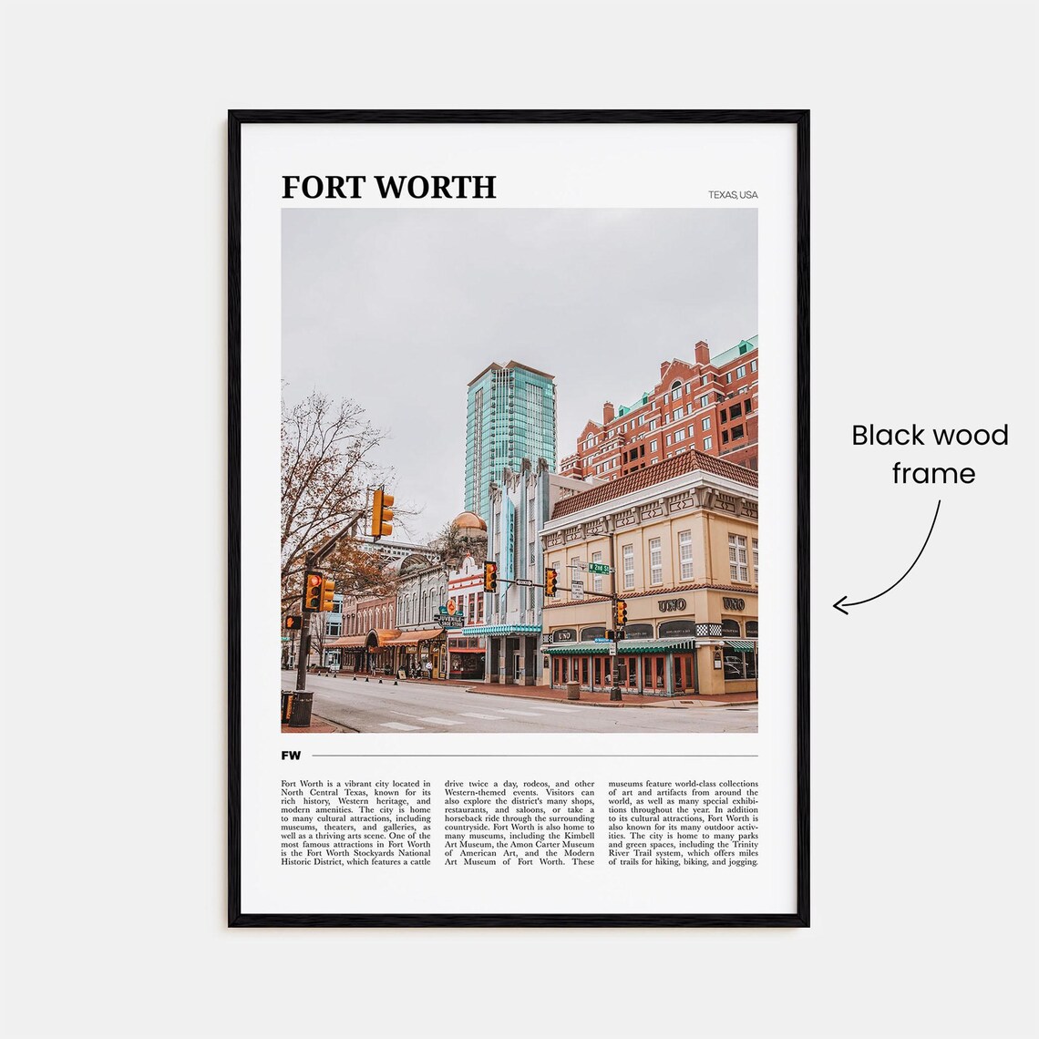 Fort Worth Travel Poster, Texas USA Art Print - Image 2