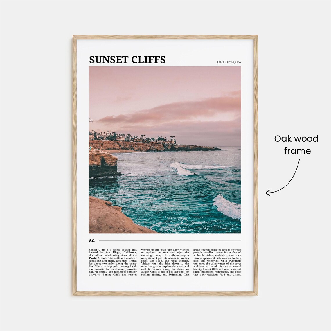 Sunset Cliffs Travel Poster, California USA - Image 3