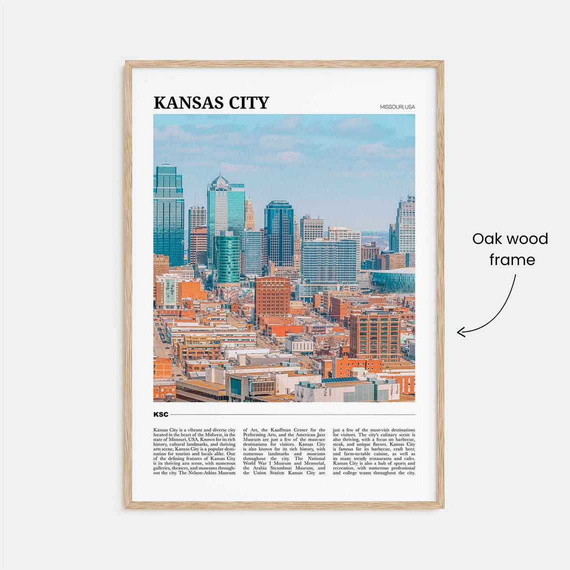 Kansas City Travel Poster No 2 Kansas City Wall Art Kansas City Poster Print Kansas City Photo Kansas City Decor Missouri Usa - Image 3