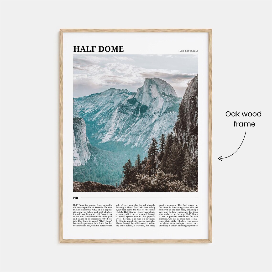 Half Dome Travel Poster, California USA Art Print - Image 3