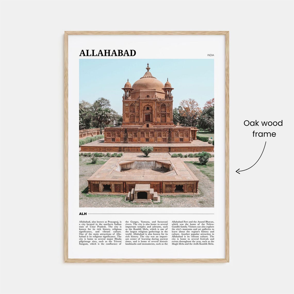 Allahabad India Mughal Era Tomb Vintage Photo Scenic Art Poster - Image 3