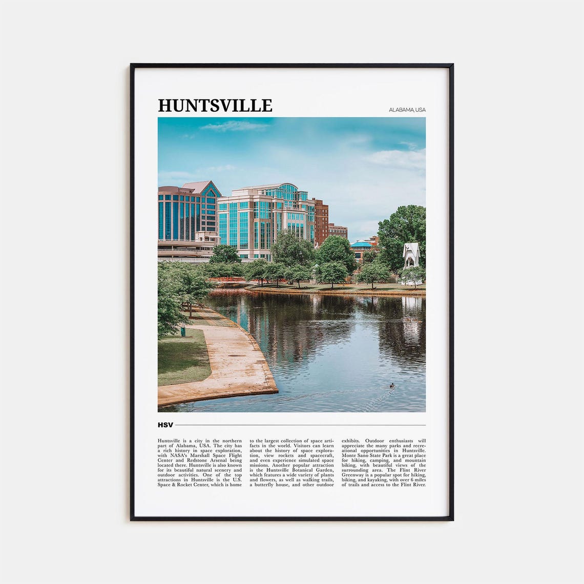 Huntsville Travel Poster Huntsville Wall Art Huntsville Poster Print Huntsville Photo Huntsville Decor Alabama Usa