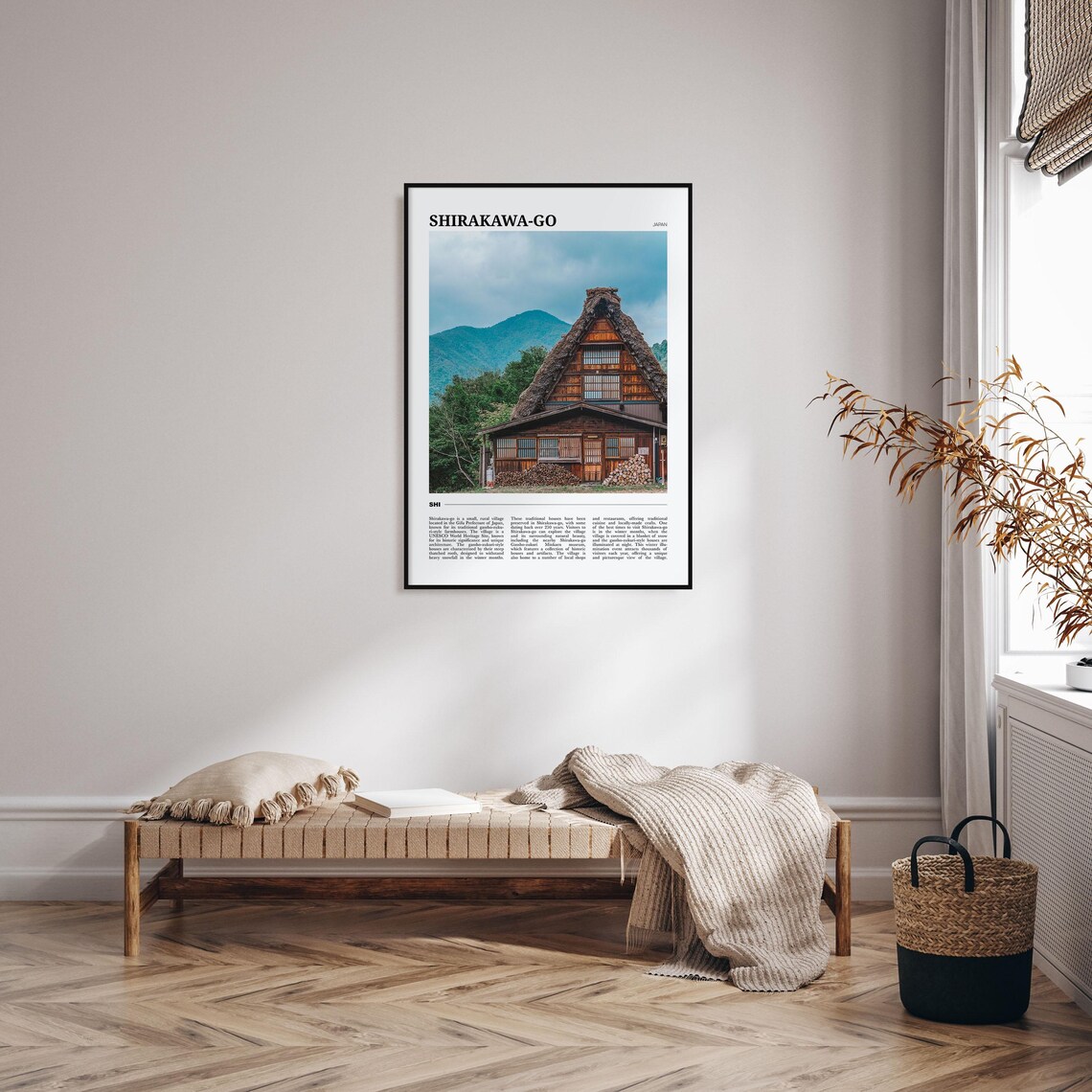 Shirakawa Go Japan Gassho Zukuri Thatched Farmhouse Mountain Poster - Image 4