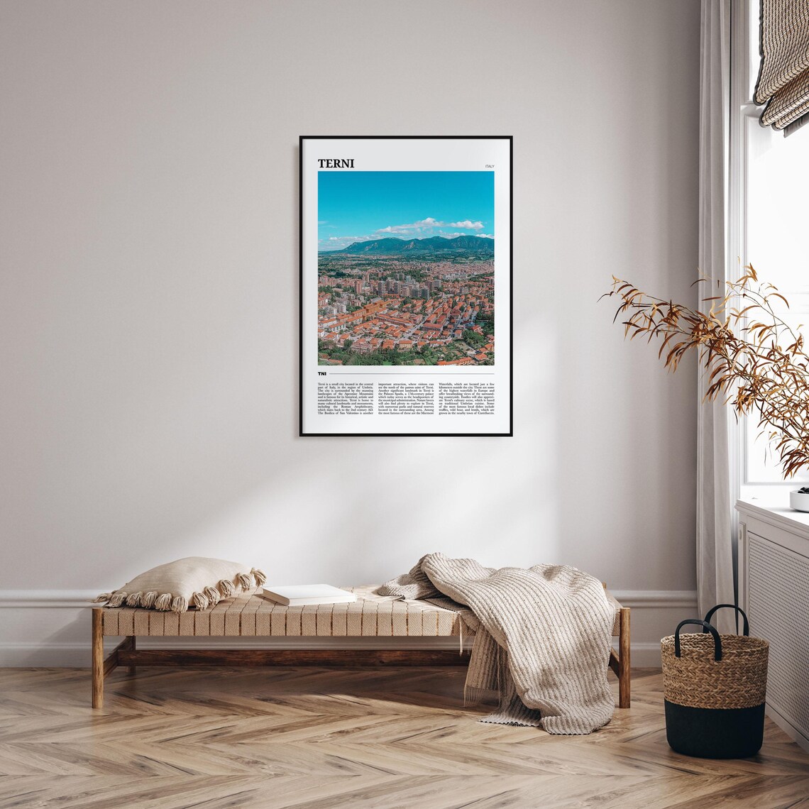 Terni Italy Umbria Terracotta Rooftops Aerial City View Travel Poster - Image 4