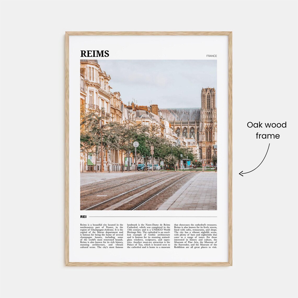 Reims France Travel Poster - Image 3