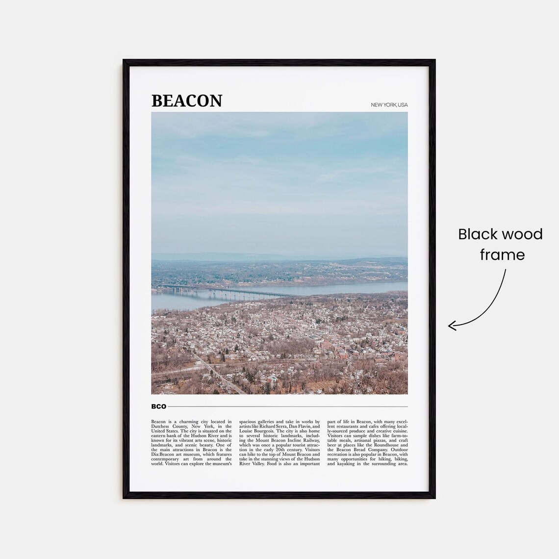 Beacon Travel Poster, New York USA Art Print - Image 2