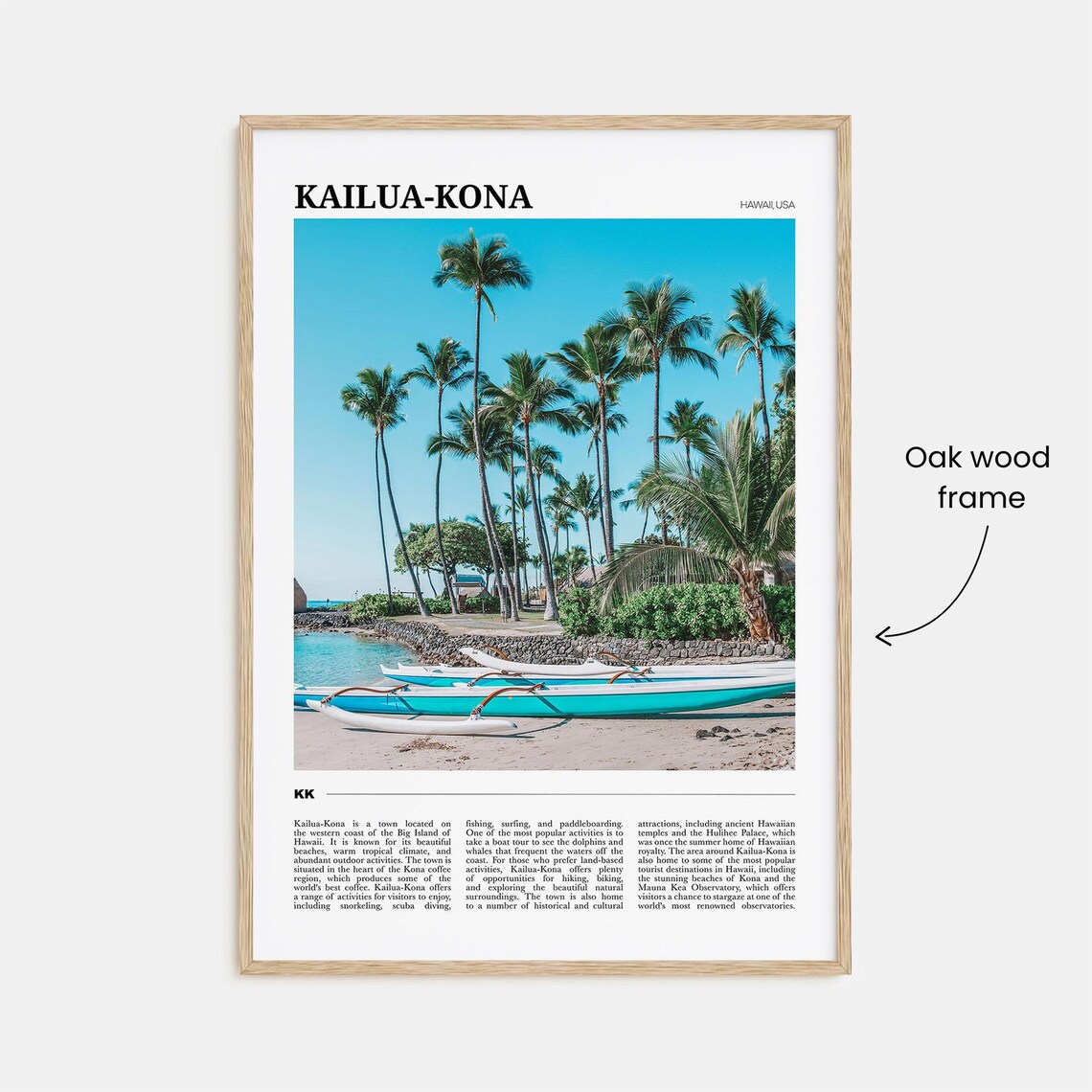 Kailua Kona Travel Poster, Hawaii Travel Art Print - Image 3