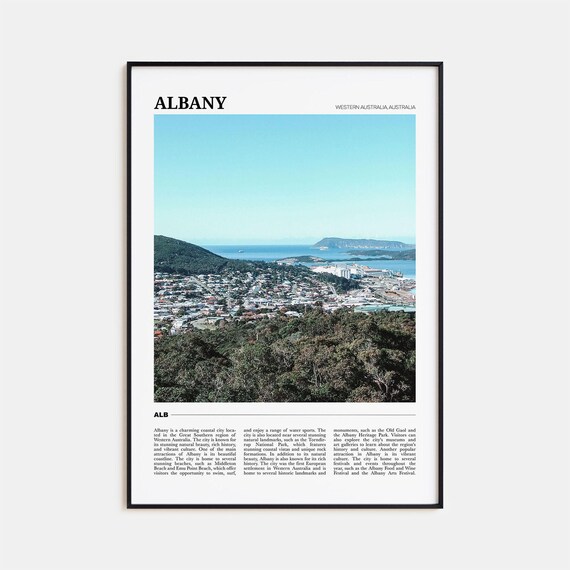 Albany Australia Travel Poster, Place Name Art Print