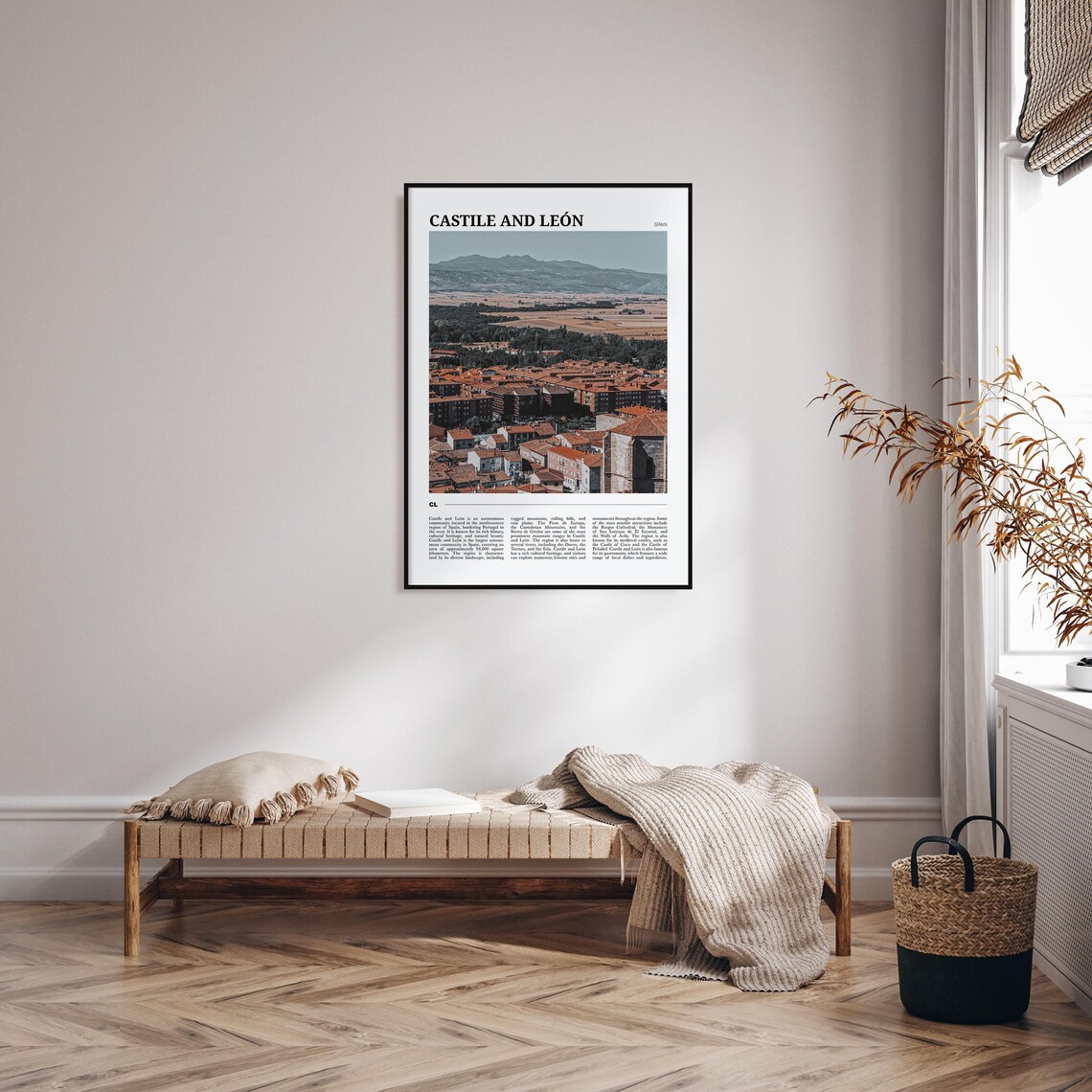 Castile and Leon Spain Red Roof Town Mountain View Photo Travel Poster - Image 4