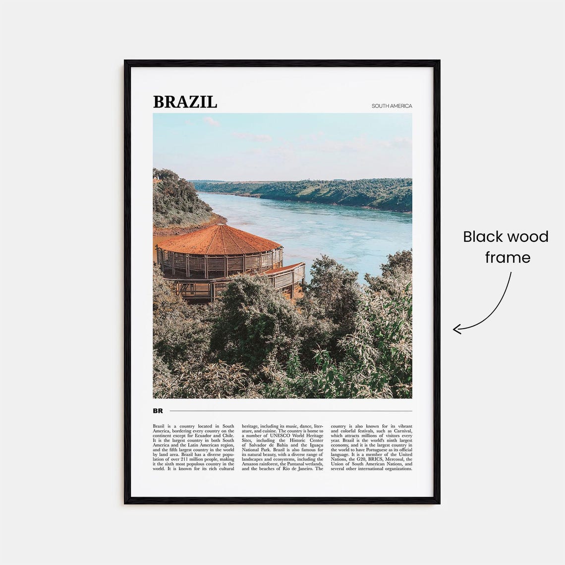 Brazil South America River Viewpoint Scenic Overlook Photo Poster - Image 2
