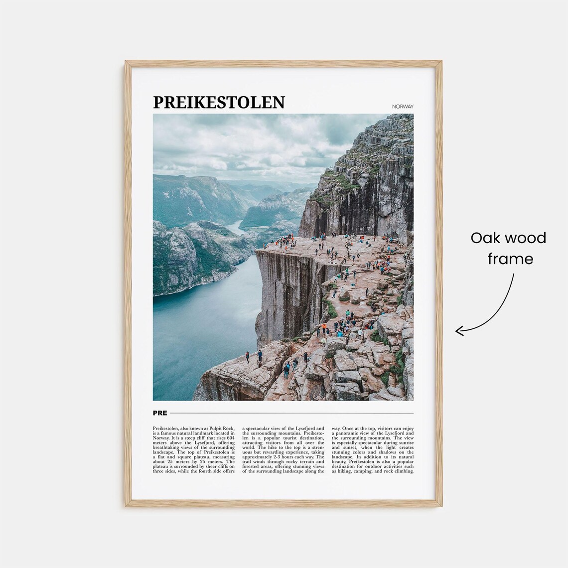 Preikestolen Travel Poster, Norway Wall Art Print - Image 3