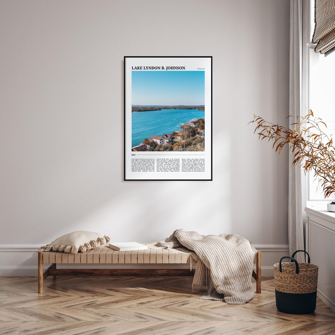 Lake Lyndon B Johnson Texas Hill Country Lake Aerial Travel Poster - Image 4