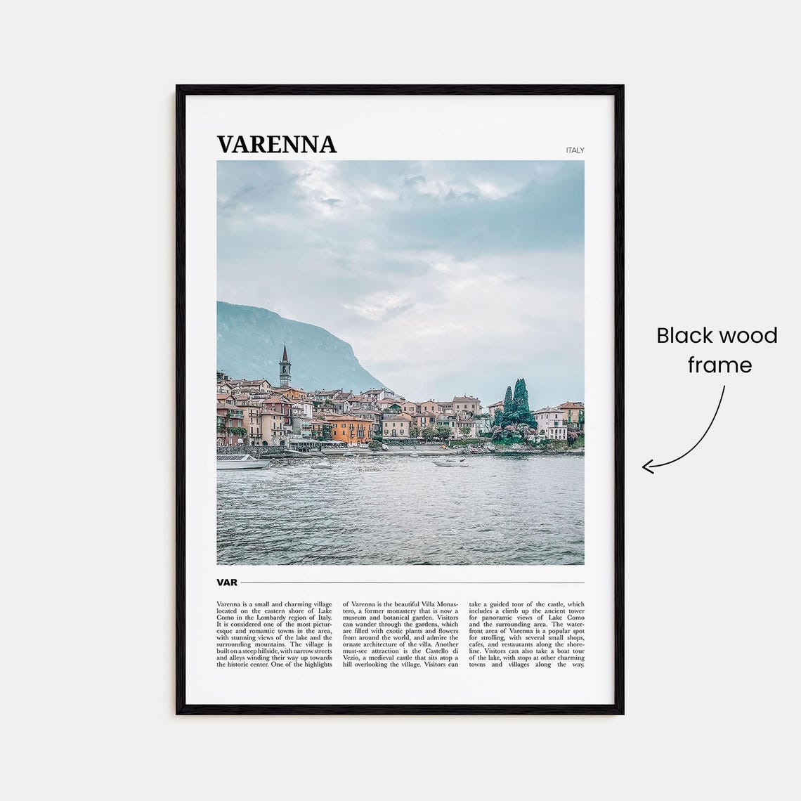 Varenna Travel Poster Varenna Wall Art Varenna Poster Print Varenna Photo Varenna Decor Italy - Image 2