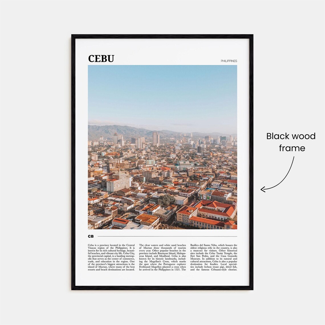 Cebu Travel Poster, Philippines Wall Art Print - Image 2
