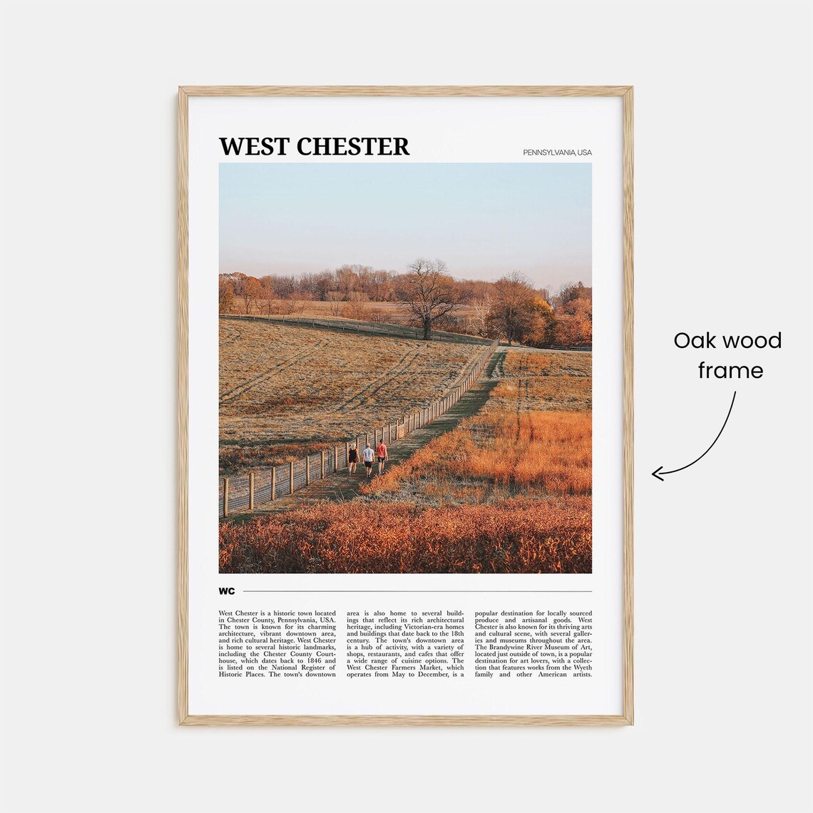 West Chester Pennsylvania Autumn Countryside Trail Photography Poster - Image 3
