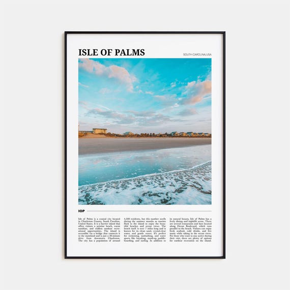 Isle of Palms Travel Poster, South Carolina Art Print