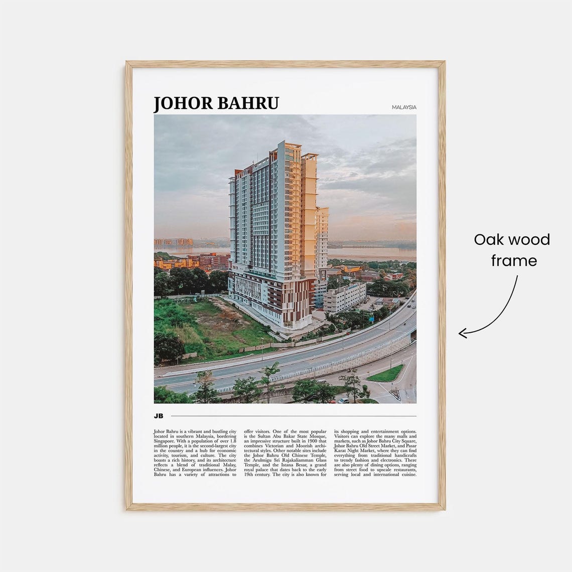Johor Bahru Malaysia Modern Skyline Travel Photography Poster - Image 3